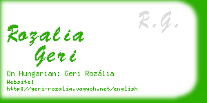rozalia geri business card