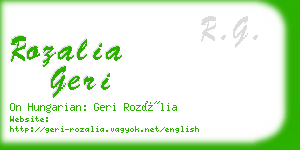 rozalia geri business card